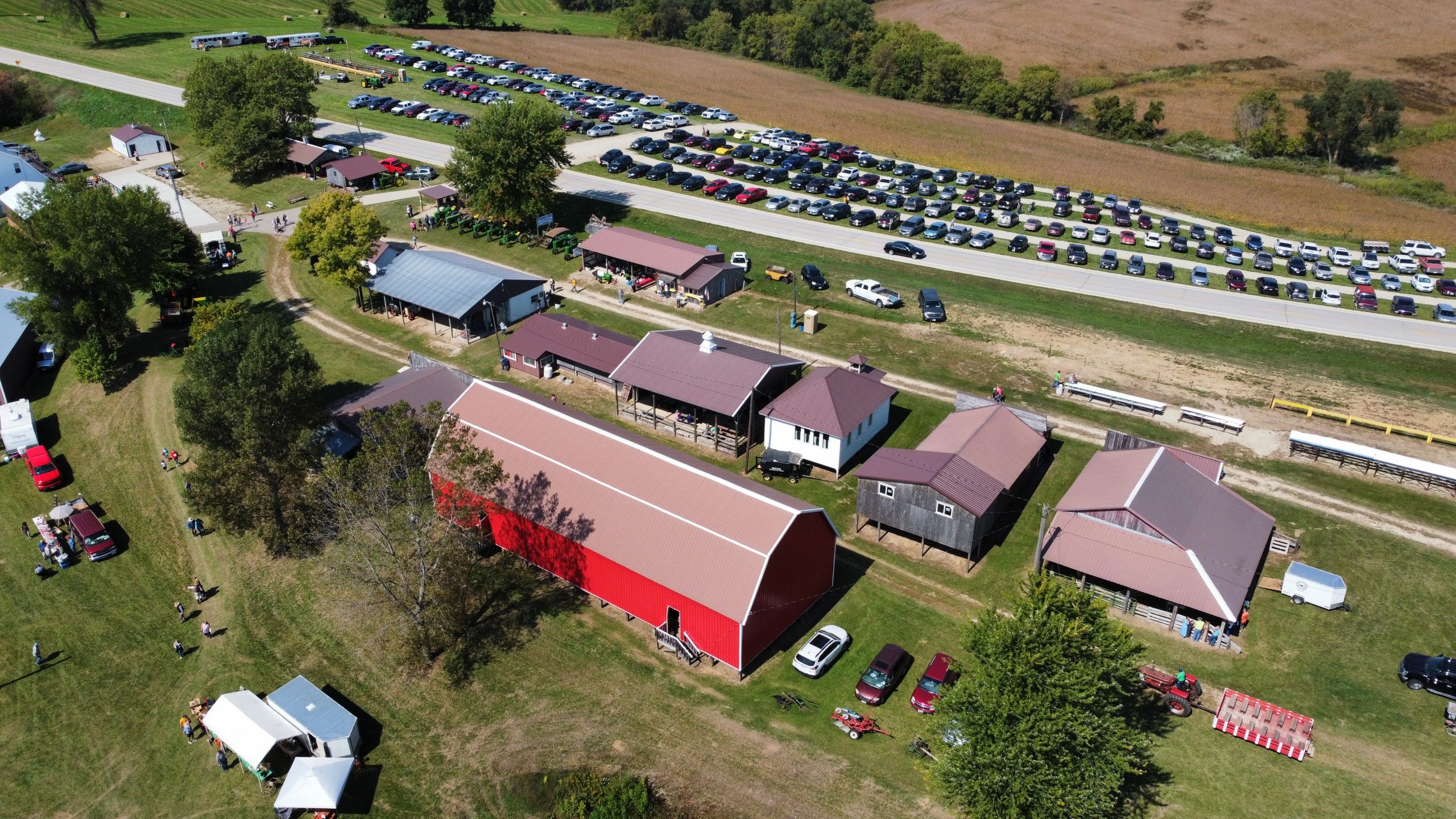Aerial view of the grounds
