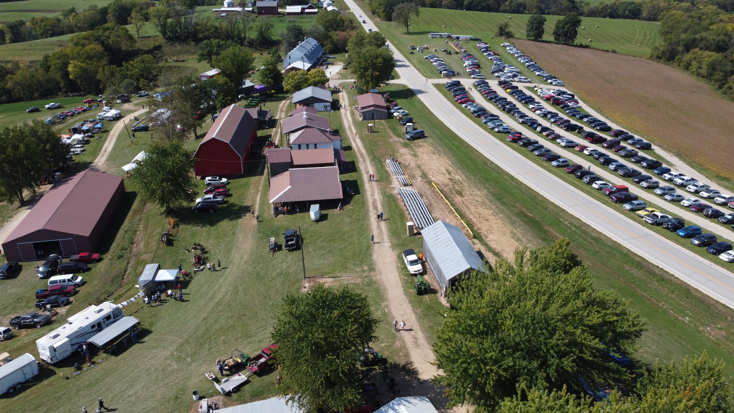 Aerial view of the grounds