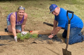Samm and Mark planting