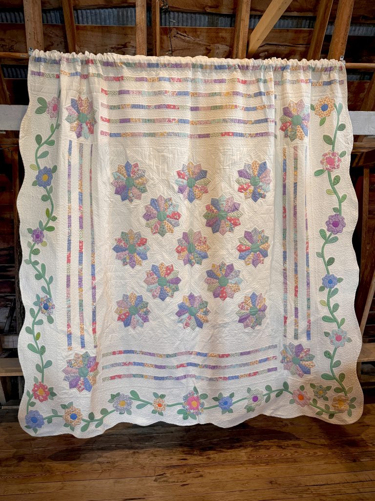 The 45th Anniversary Quilt handmade by Karen Seavy.